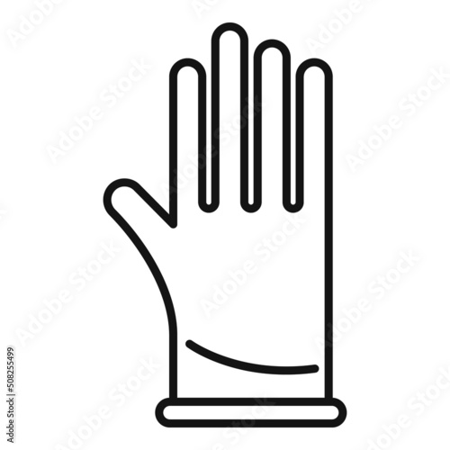 Surgeon glove icon outline vector. Surgical latex