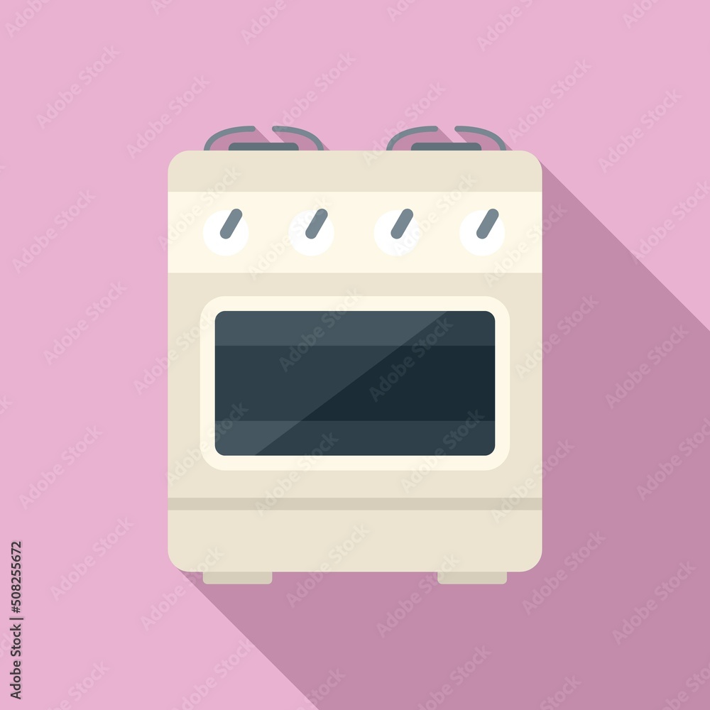 Cooking stove icon flat vector. Gas cooker Cooking stove icon flat vector. Gas cooker