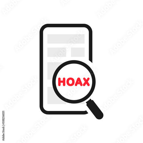 Fake news on mobile phone. Check the truth.Vector illustration
