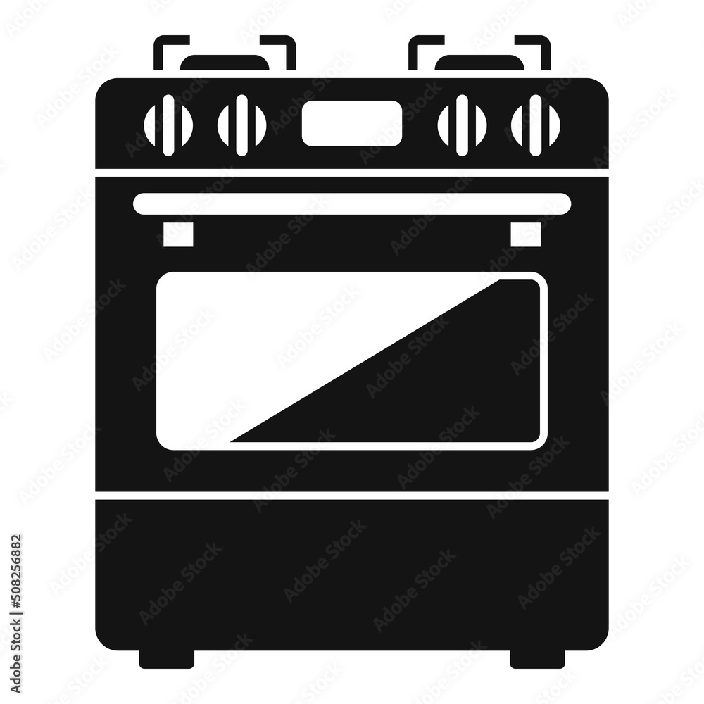 Pan stove icon simple vector. Gas cooker Pan stove icon simple vector. Gas cooker