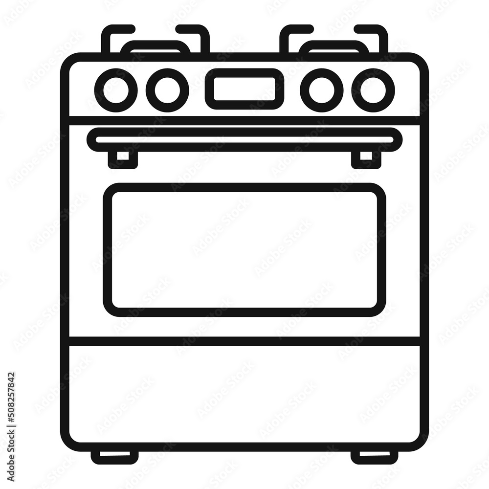 Burner stove icon outline vector. Gas cooker Burner stove icon outline vector. Gas cooker