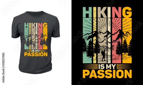 Hking T shirt desing, Adventure T shirt design.