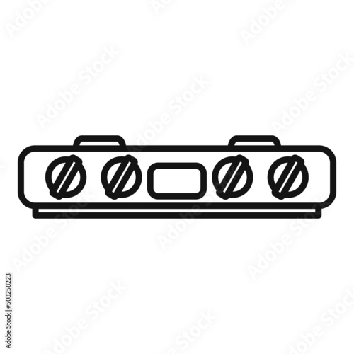 Stove furnace icon outline vector. Gas cooker