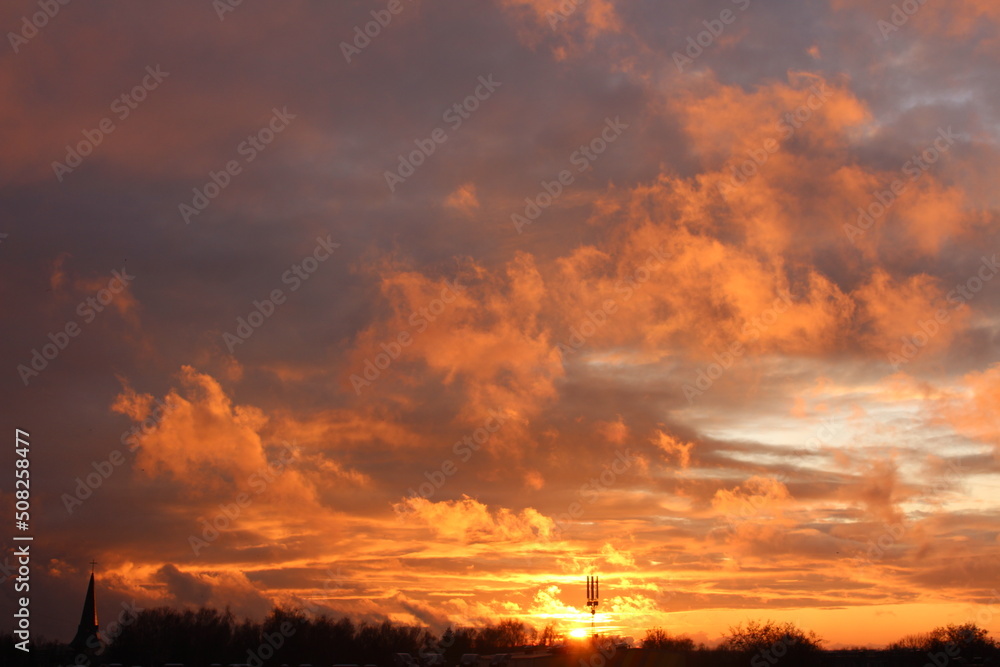 fire in the clouds