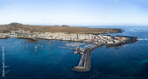 Corralejo panorama aerial view, Fuerteventura photo