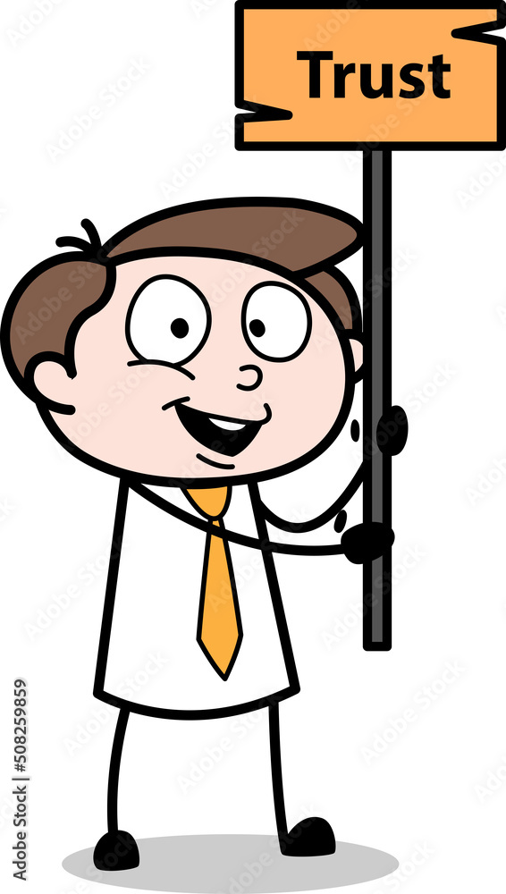 Fototapeta premium businessman holding a sign