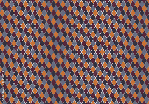 Turkish Mosque Window Vector Seamless Pattern. Moroccan muslim background.