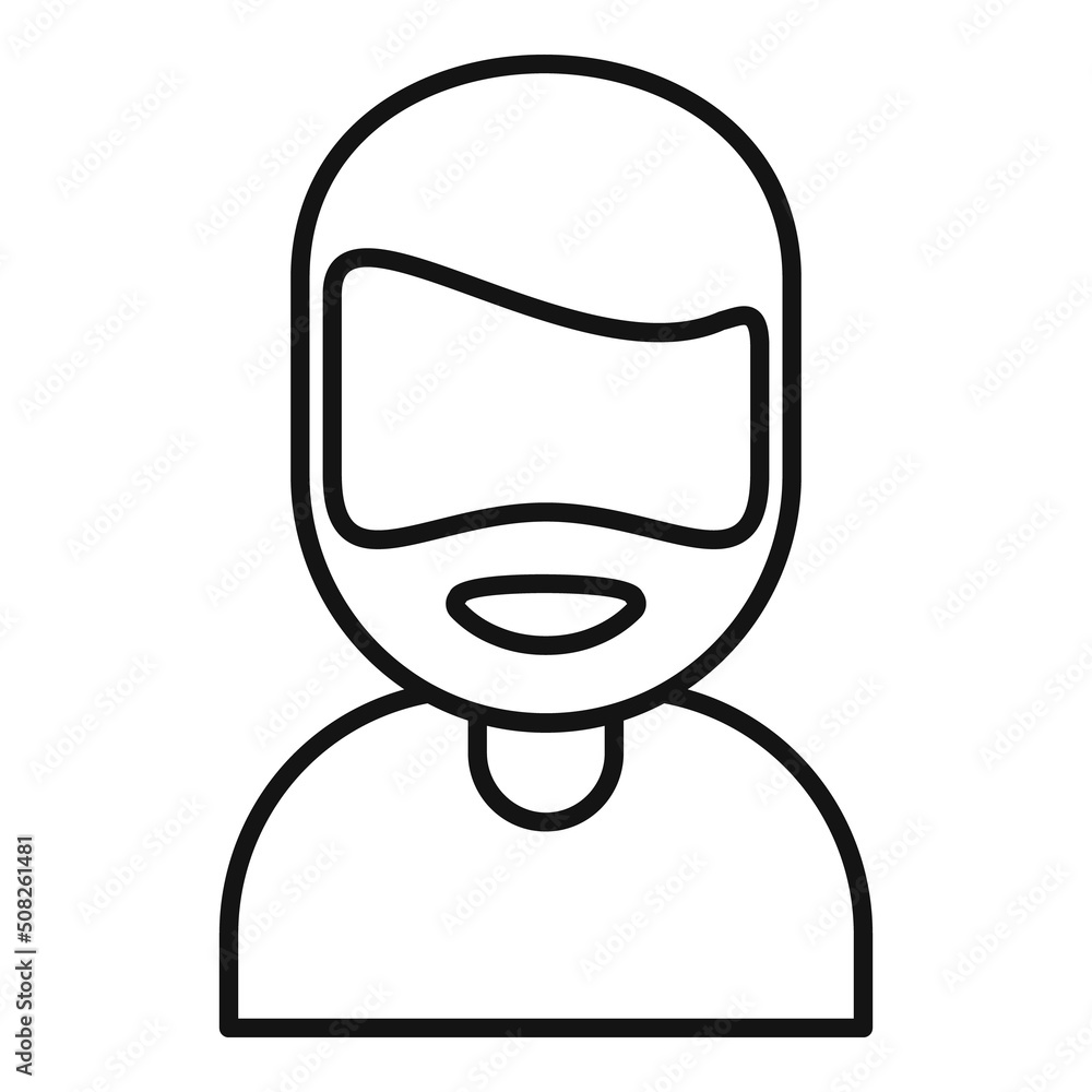 Joy smiling icon outline vector. Happy character Joy smiling icon outline vector. Happy character