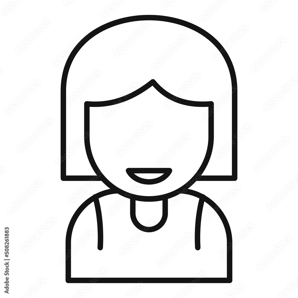 Like smiling icon outline vector. Happy person Like smiling icon outline vector. Happy person