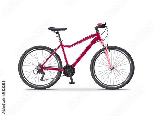 Realistic vector bike for sport on isolated background