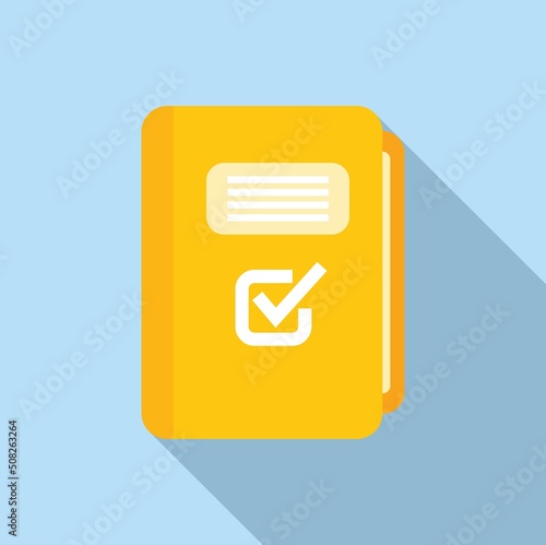 Approved file folder icon flat vector. Work trust