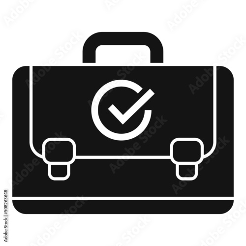 Briefcase expertise icon simple vector. Expert standard
