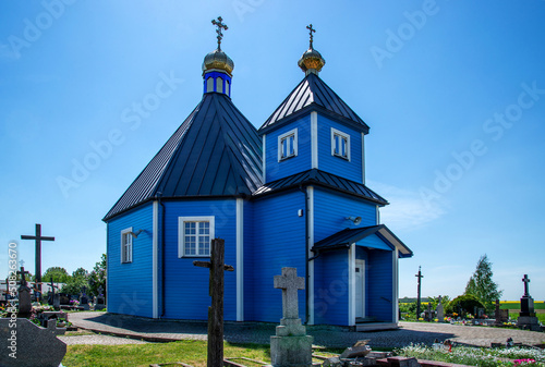 Built at the beginning of the 19th century, the Orthodox Church of St. Dmitri Solunski in the village of Parcewo in Podlasie, Poland. photo