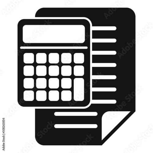 Calculator expertise icon simple vector. Business expert