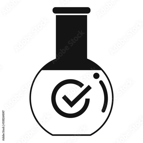 Flask control icon simple vector. Business expert