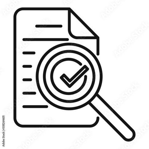 Control papers icon outline vector. Work trust