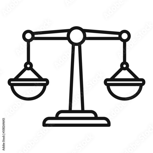 Expertise balance icon outline vector. Quality expert