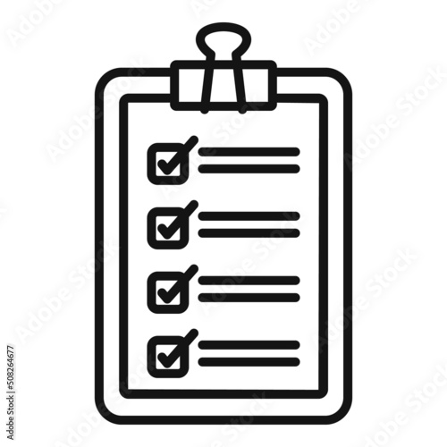 To do list expertise icon outline vector. Quality expert