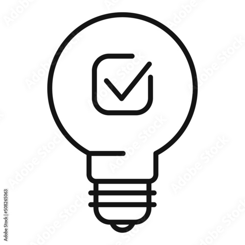 Idea expertise icon outline vector. Work trust