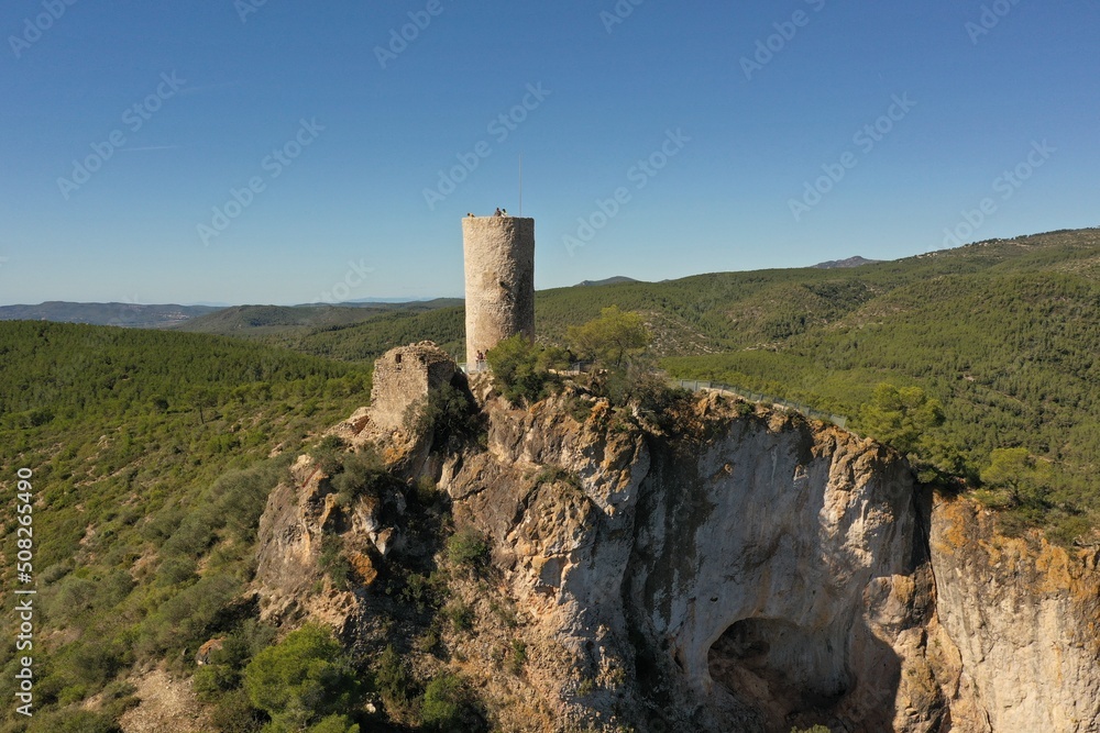 tower of a castle ruins