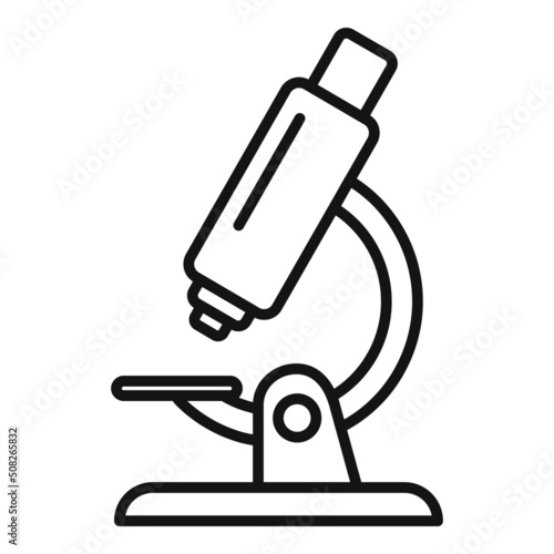 Expertise microscope icon outline vector. Control work