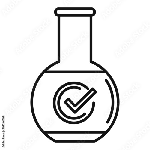 Flask control icon outline vector. Business expert