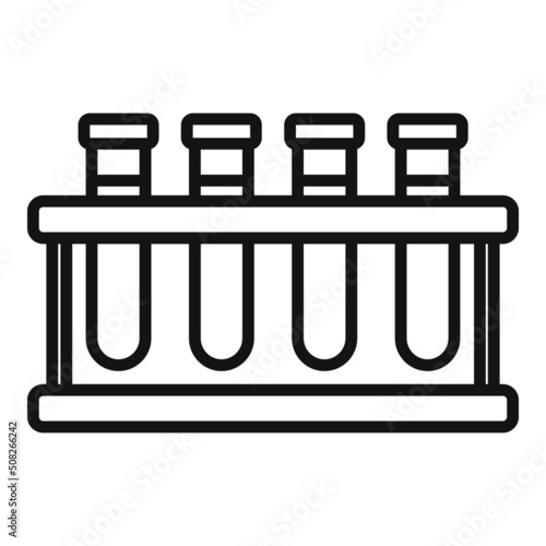 Test tube stand expertise icon outline vector. Business quality