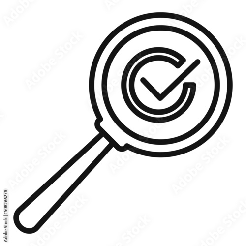 Search magnifier icon outline vector. Expert quality
