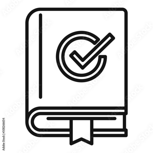 Expertise book icon outline vector. Expert standard