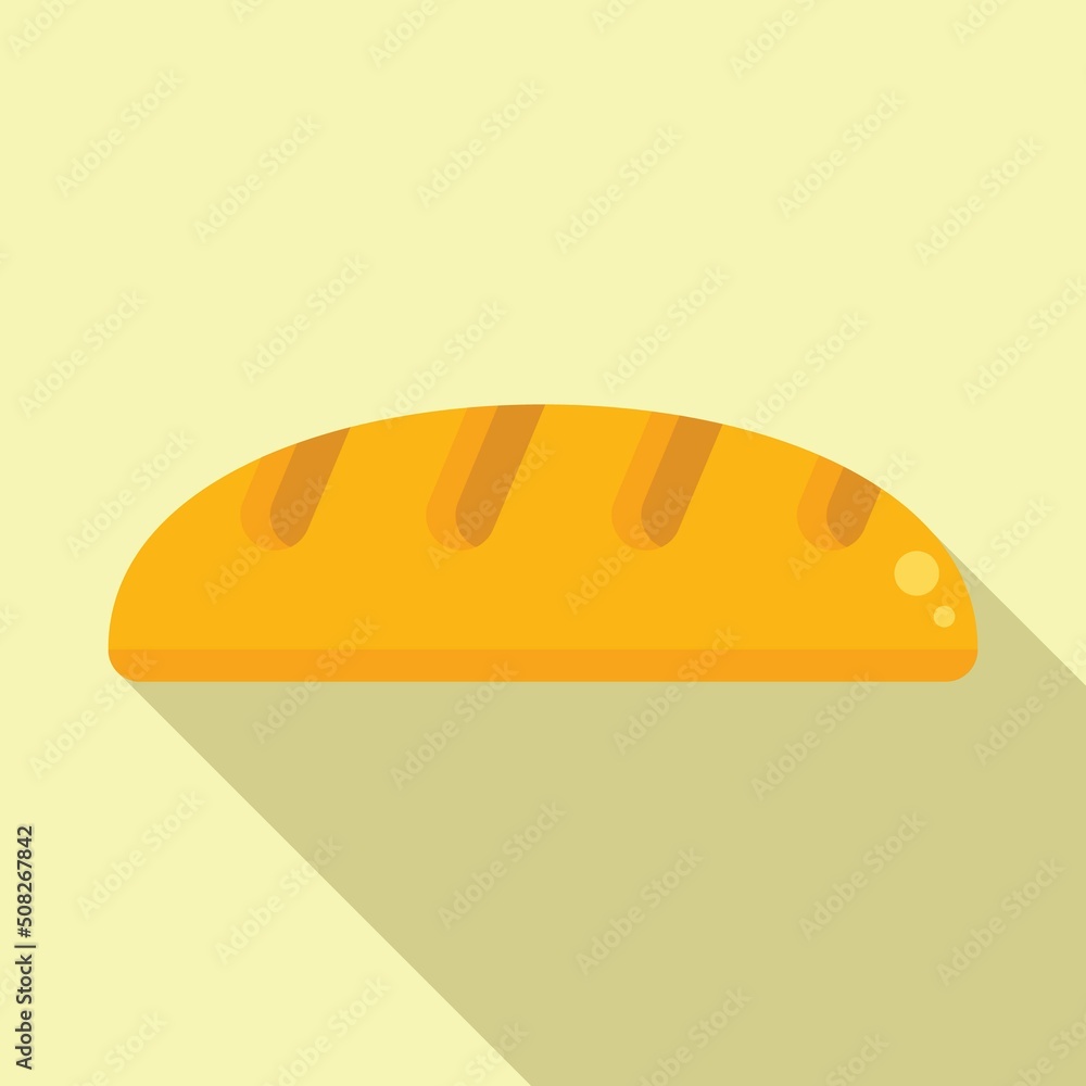 Bread icon flat vector. Flour pastry Bread icon flat vector. Flour pastry