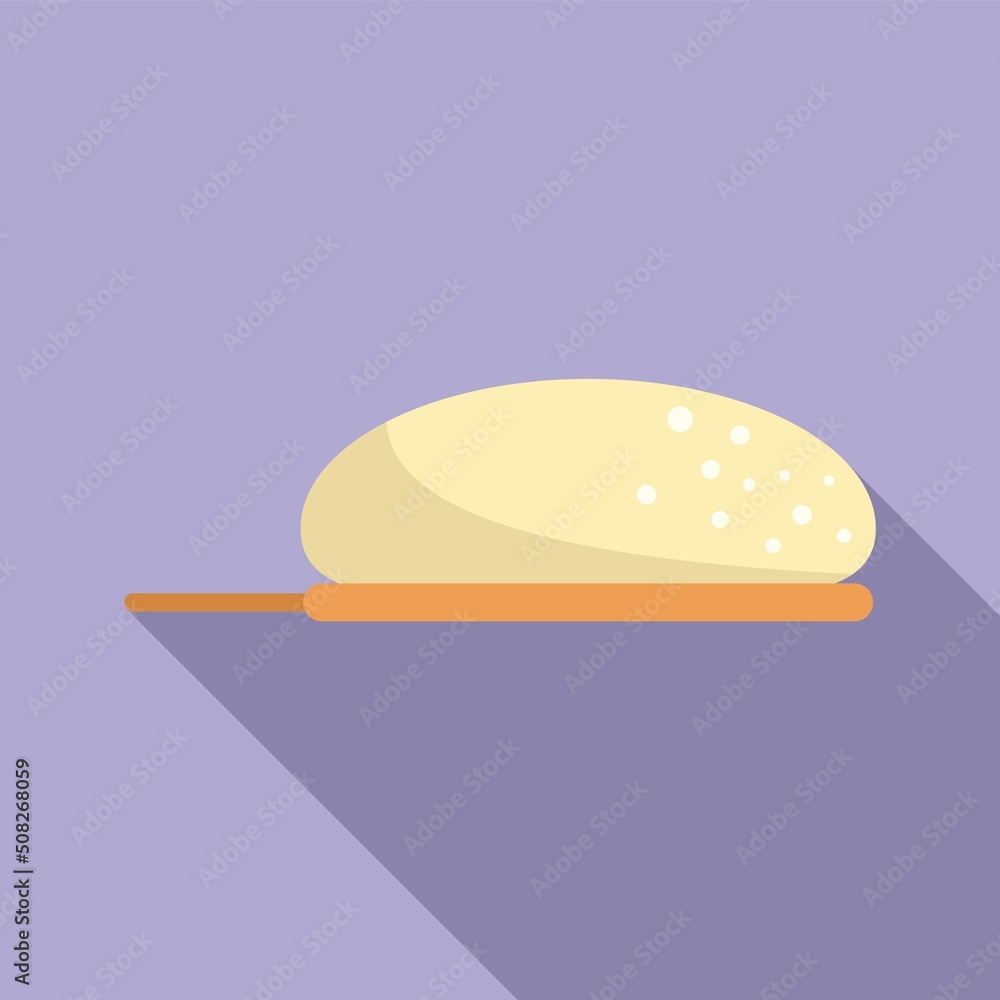 Kitchen dough icon flat vector. Bread flour Kitchen dough icon flat vector. Bread flour