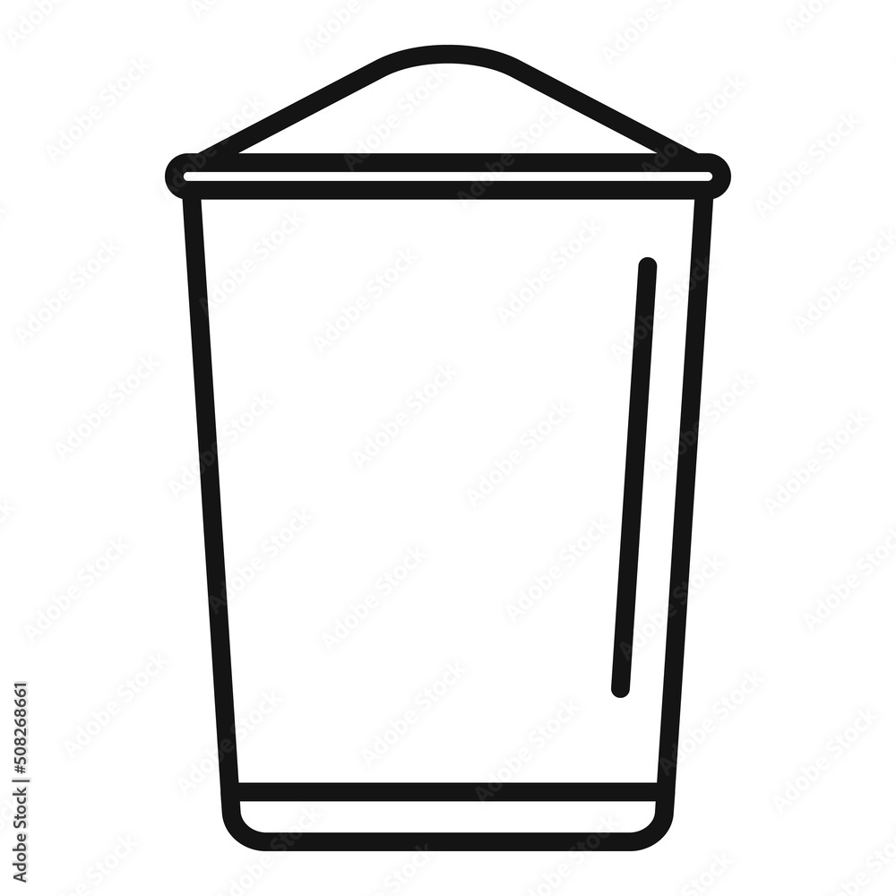Dough bucket icon outline vector. Bread knead Dough bucket icon outline vector. Bread knead