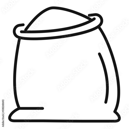 Dough sack icon outline vector. Bread flour