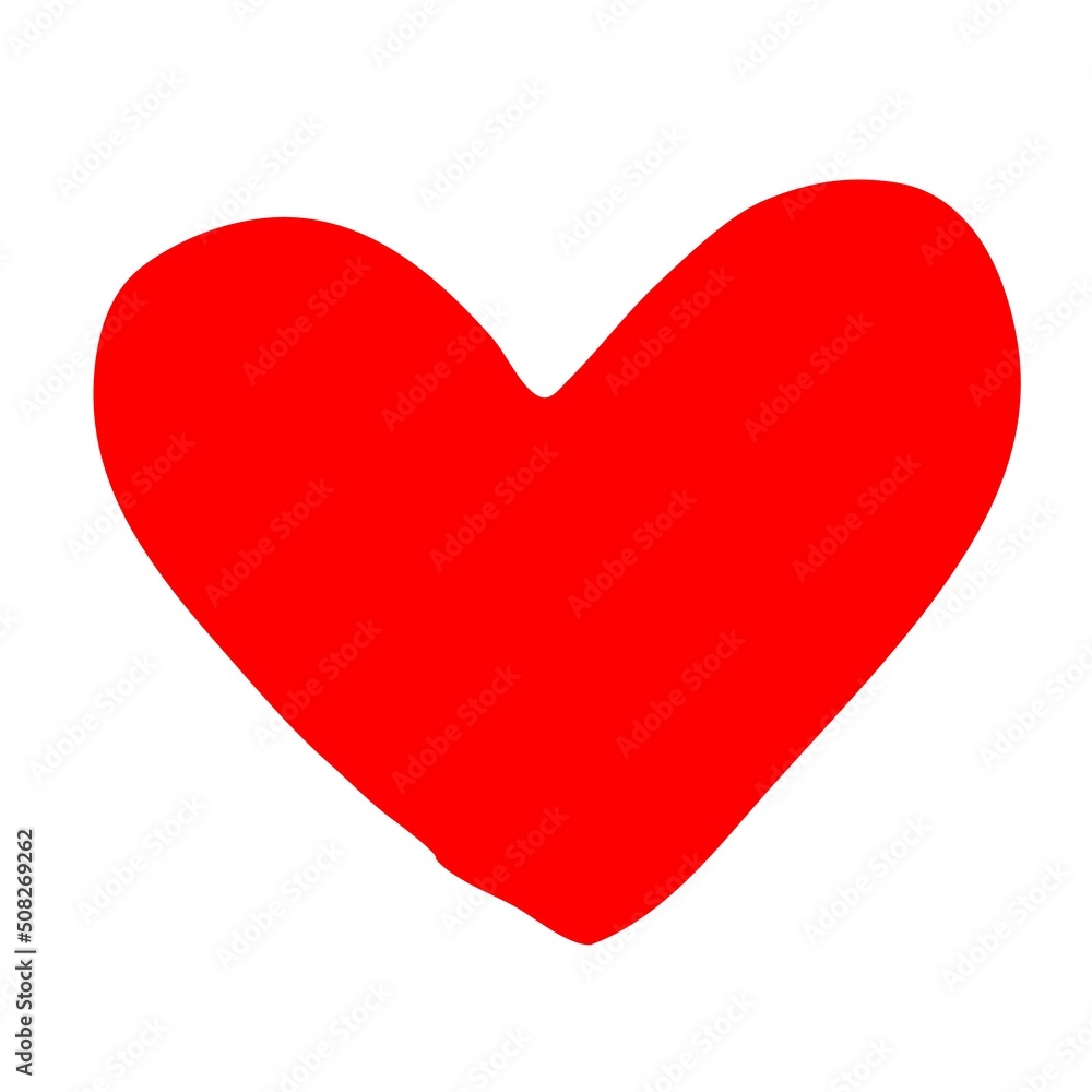 Heart hand drawn with ink brush isolated on white background Heart hand drawn with ink brush isolated on white background