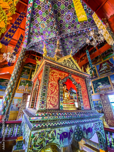 Wat Phra Phutthabat Tak Pha temple on top of the mountain in Lamphun, Thailand