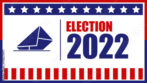 Election day. Vote 2022 in USA, banner design. Illustration