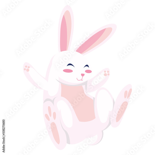 white rabbit illustration