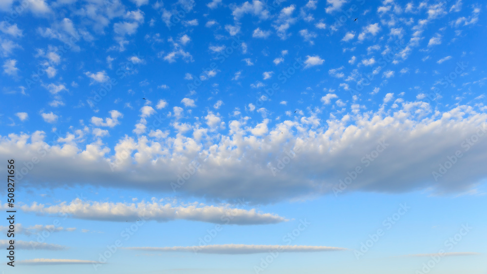 Cloudscape, blue sky and clouds at sunrise Cloudscape, blue sky and clouds at sunrise