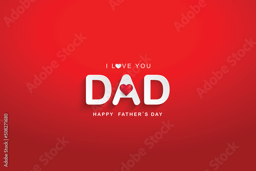 Happy Father’s Day greeting card vector illustration