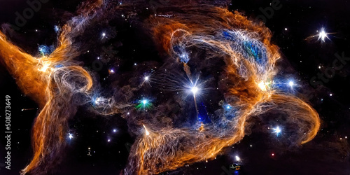 Fototapeta Naklejka Na Ścianę i Meble -  Nebula Cloud Formations, Deep Space