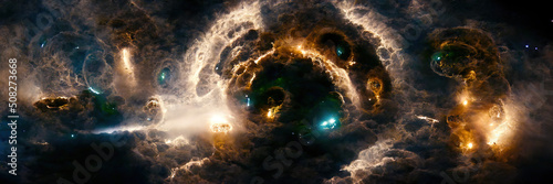 Foto Galactic Big Bang Explosion Nebula