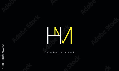 HM, MH Abstract Letters Logo Monogram