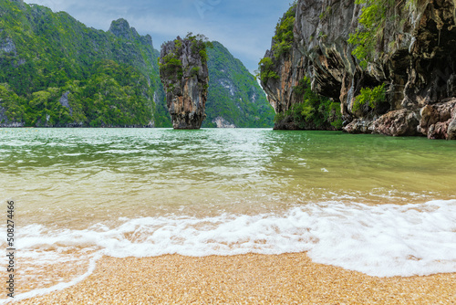 Tapu mountain or james bond island, Phang nga province, Thailand. photo