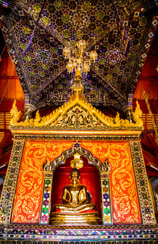 Wat Phra Phutthabat Tak Pha temple on top of the mountain in Lamphun, Thailand