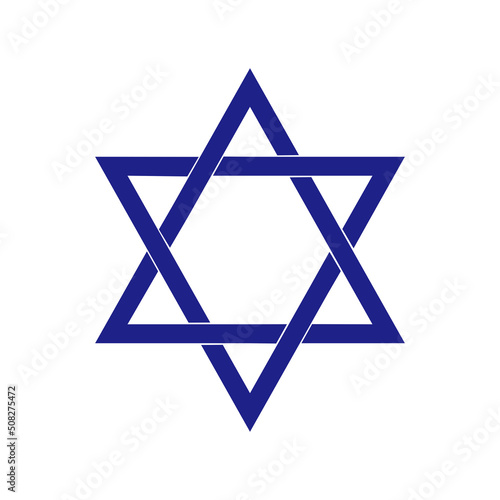 Star of David vector logo illustration design