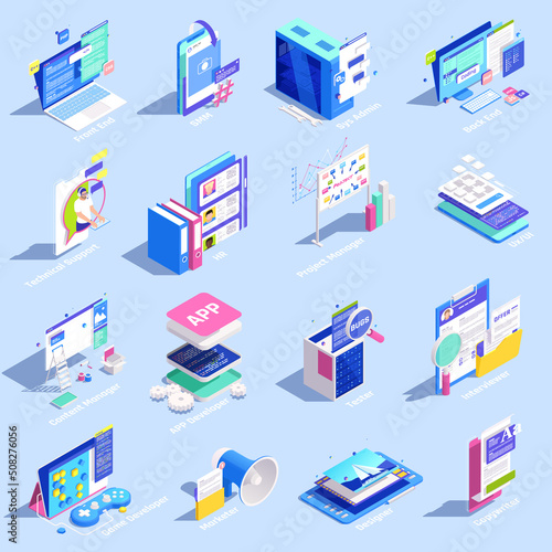 IT Professions Icons Set