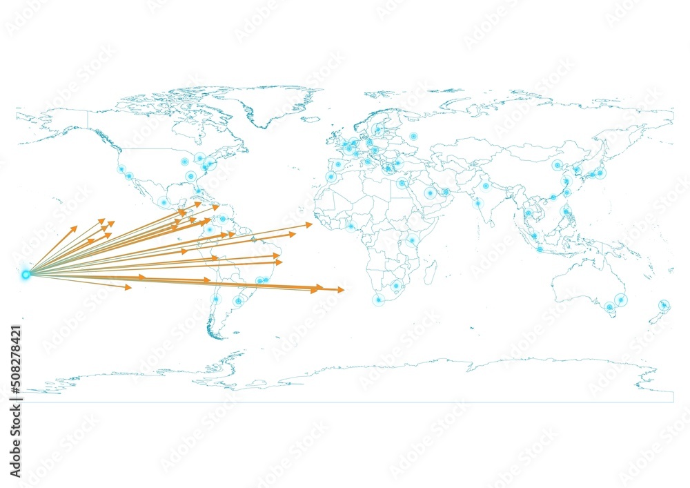 Tonga map, export concept map for Tonga on white background suitable