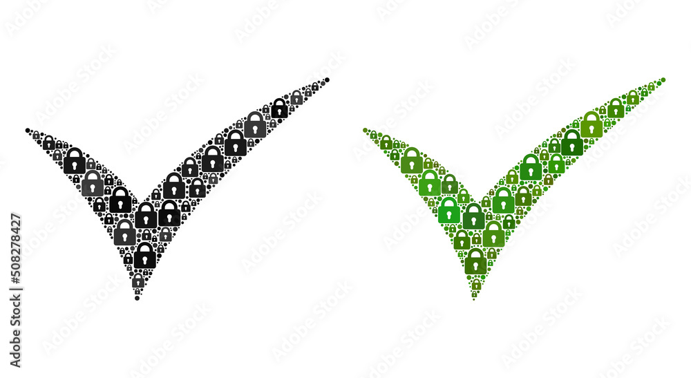Security collage valid icon. Valid mosaic icon of lock items. Vector collage for security purposes. Security collage valid icon. Valid mosaic icon of lock items. Vector collage for security purposes.