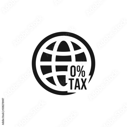 Tax free trade icon isolated on white background
