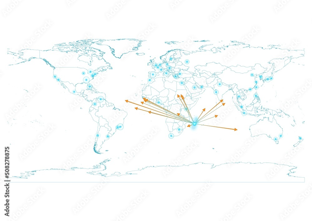 Madagascar map, export concept map for Madagascar on white background suitable for export concepts. File is suitable for digital editing and large size prints.